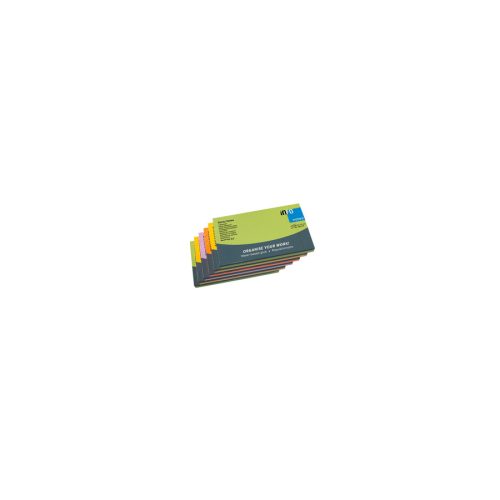 Jegyzettömb InfoNotes öntapadós, 125x75 mm, 6x100 lap, SPRING (zöld, sárga, narancs, lila)