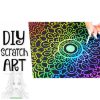 Magic Scratch Art Képeslap ceruzával ellátva, 1 Oldal