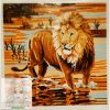   Számfestő 30X30 Cm Színpompás "Lion Lake" Keret Nélküli 