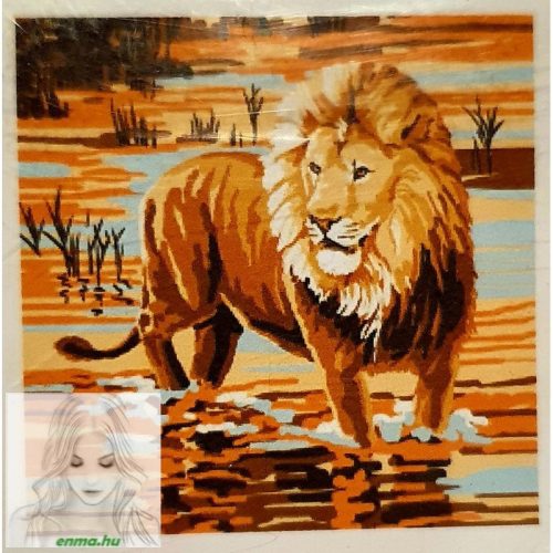 Számfestő 30X30 Cm Színpompás "Lion Lake" Keret Nélküli 