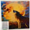   Számfestő 40X30 Cm, Színpompás "Wolf Moon" Keret Nélküli 
