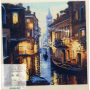   Pittore di numeri 40x30 cm colorato "Gondola Ride by Night" senza cornice