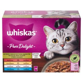   whiskas 1+ Pure Delight teljes értékű nedves eledel felnőtt macskáknak 12 x 85 g (1,02 kg)