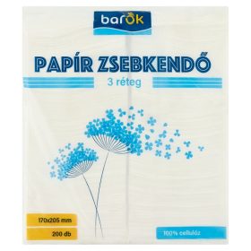 Papír zsebkendő 3 réteg 200 db
