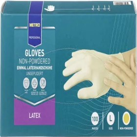 METRO PROFESSIONAL Latex Fehér Kesztyű L 100 db