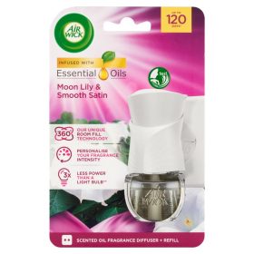   AIR WICK Elektromos Légfrissítő Utántöltő, Bársonyos Szatén és Éji Liliom illat, 19 ml