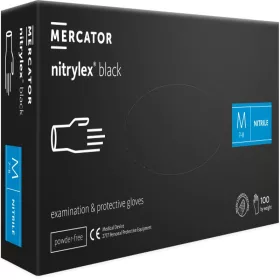 MERCATOR Nitriles Fekete Kesztyű M 100 db