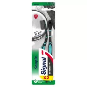   Signal Sensisoft Charcoal puha fogkefe széntartalmú sörtékkel duopack