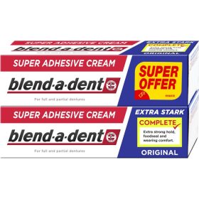   blend-a-dent Complete Original Műfogsorragasztó Krém, 2x47 g