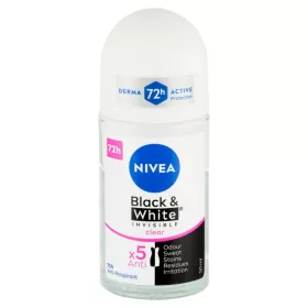 NIVEA Black & White Invisible Clear golyós dezodor 50 ml