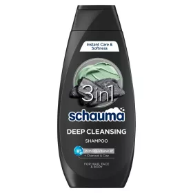 schauma Men Naturals sampon 3in1 Charcoal 400 ml