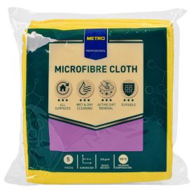 METRO PROFESSIONAL Mikroszálas Törlőkendő Sárga 5 db