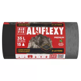   Alufix Aluflexy Premium Zárószalagos Szemeteszsák 35 l 15 db
