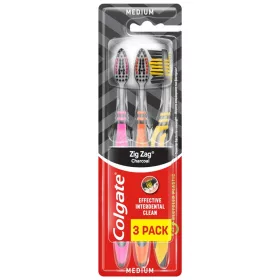 Colgate Zig Zag Charcoal közepes fogkefe 3 db