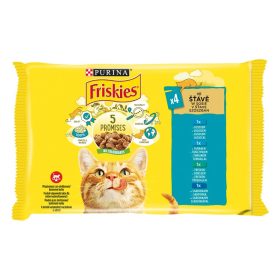   Friskies Purina szószban lazaccal/tonhallal/szardíniával/tőkehallal nedves macskaeledel 4 x 85 g