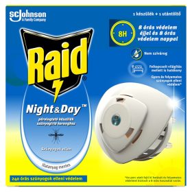   Raid Night & Day 240 órás szúnyog- és légyirtó korong készülék utántöltővel 2,25 g