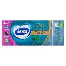   Zewa Softis Menthol Breeze illatosított papír zsebkendő 4 rétegű 10 x 9 db