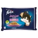 felix Purina Fantastic Junior csirkével/lazaccal aszpikban nedves macskaeledel 4 x 85 g