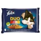 felix Purina Fantastic Duo házias válogatás aszpikban nedves macskaeledel 4 x 85 g (340 g)