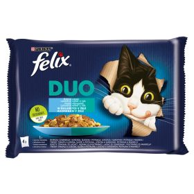   felix Purina Fantastic Duo halas válogatás aszpikban nedves macskaeledel 4 x 85 g (340 g)