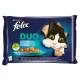 felix Purina Fantastic Duo halas válogatás aszpikban nedves macskaeledel 4 x 85 g (340 g)