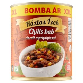 Házias Ízek chilis bab darált marhahússal 800 g