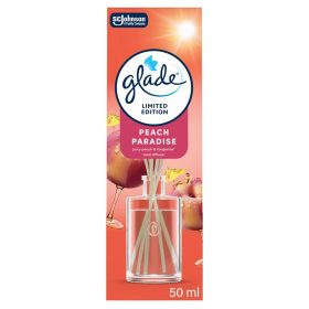   Glade Reed Diﬀuser Fapálcás Illatosító Peach Paradise 50 ml