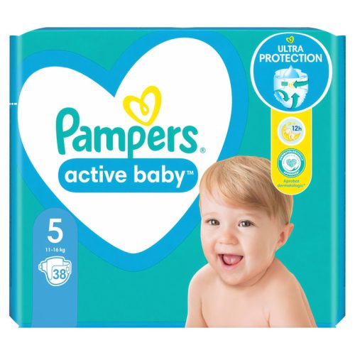 PAMPERS Active Baby, pelenka, méret: 5, 38db