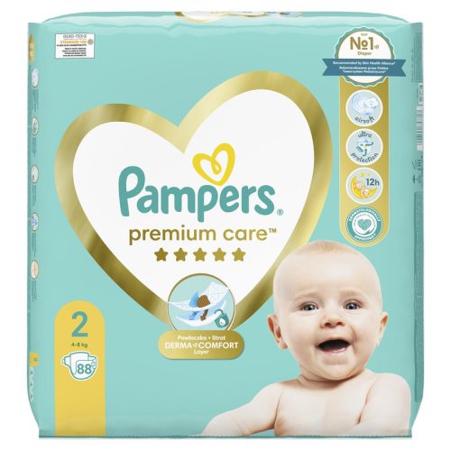 PAMPERS Premium Care, pelenka, méret: 2, 88db