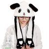   Aranyos, pihe-puha nyuszis sapka mozgatható fülekkel- Panda mintával