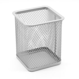   Fémhálós írószertartó pohár szögletes Bluering® ezüst