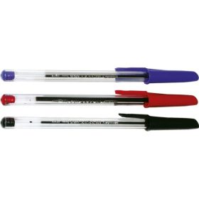   Golyóstoll eldobható, átlátszó testű, Fokus, írásszín kék