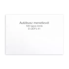 Autóbusz menetlevél A4, 100lap,os fekvő D.GEPJ.41