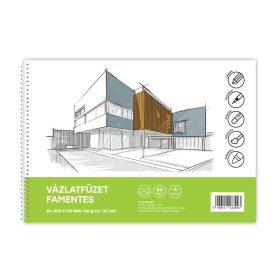Vázlatfüzet FAMENTES B/5 32 lap 120gr. Bluering