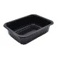 Síkperemes PP tálca 187 x 137 x 50 mm fekete