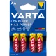 Elem AA ceruza LR06 Longlife Max Power 4 db/csomag, Varta