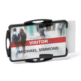   Biztonsági kártyatartó 2 kártyához Durable Eco fekete 10 db/csom