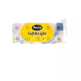   Toalettpapír 3 rétegű kistekercses 100% cellulóz 120 lap/tekercs 8 + 2 tekercs/csomag Boni Perfex_hófehér