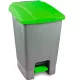 Szemeteskuka pedálos műanyag 100 literes szelektív zöld tetővel UP229Z