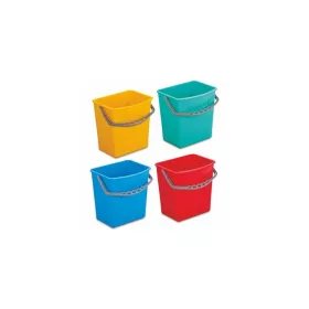 Vödör 6 literes műanyag szögletes piros
