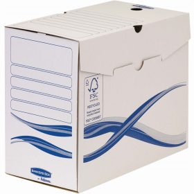  Archiváló doboz A4, 150mm, Fellowes® Bankers Box Basic, 25 db/csomag, kék-fehér