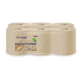   Kéztörlő 2 rétegű tekercses 6 tekercs/karton L-One Maxi 450 EcoNatural Lucart _852277 havanna barna