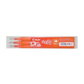   Rollertoll betét, golyóméret 0,7mm, 3 db/csom Pilot Frixion Ball/Clicker, írásszín narancssárga