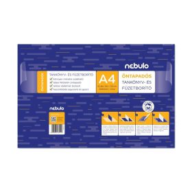   Tankönyvborító, A4, 10ív/csomag, öntapadós, sima, Nebulo