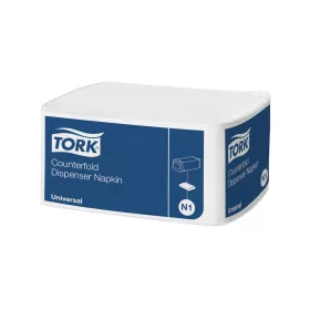   Szalvéta adagolóba 300 szál/csomag 24 csomag/karton N1 Counterfold Tork_10935 fehér