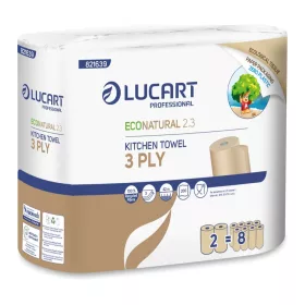   Kéztörlő 3 rétegű 2 tekercs/csomag EcoNatural 2.3 Lucart_821639J havanna barna