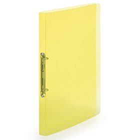   Gyűrűskönyv A4, 2 gyűrűs 2cm gerinc áttetsző PP, Karton P+P Lines sárga