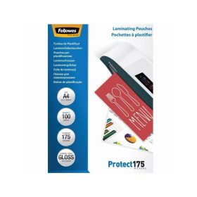   Lamináló fólia, A4, 175 mikron, fényes, 100 db/doboz, Fellowes®