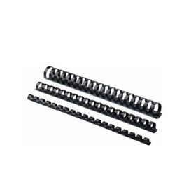   Spirál, műanyag, 8mm, 21-40lap, 100 db/doboz, Fellowes® fekete