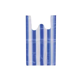   Ingvállas táska 280 x 500 mm 500 db/csomag kék-fehér csíkos